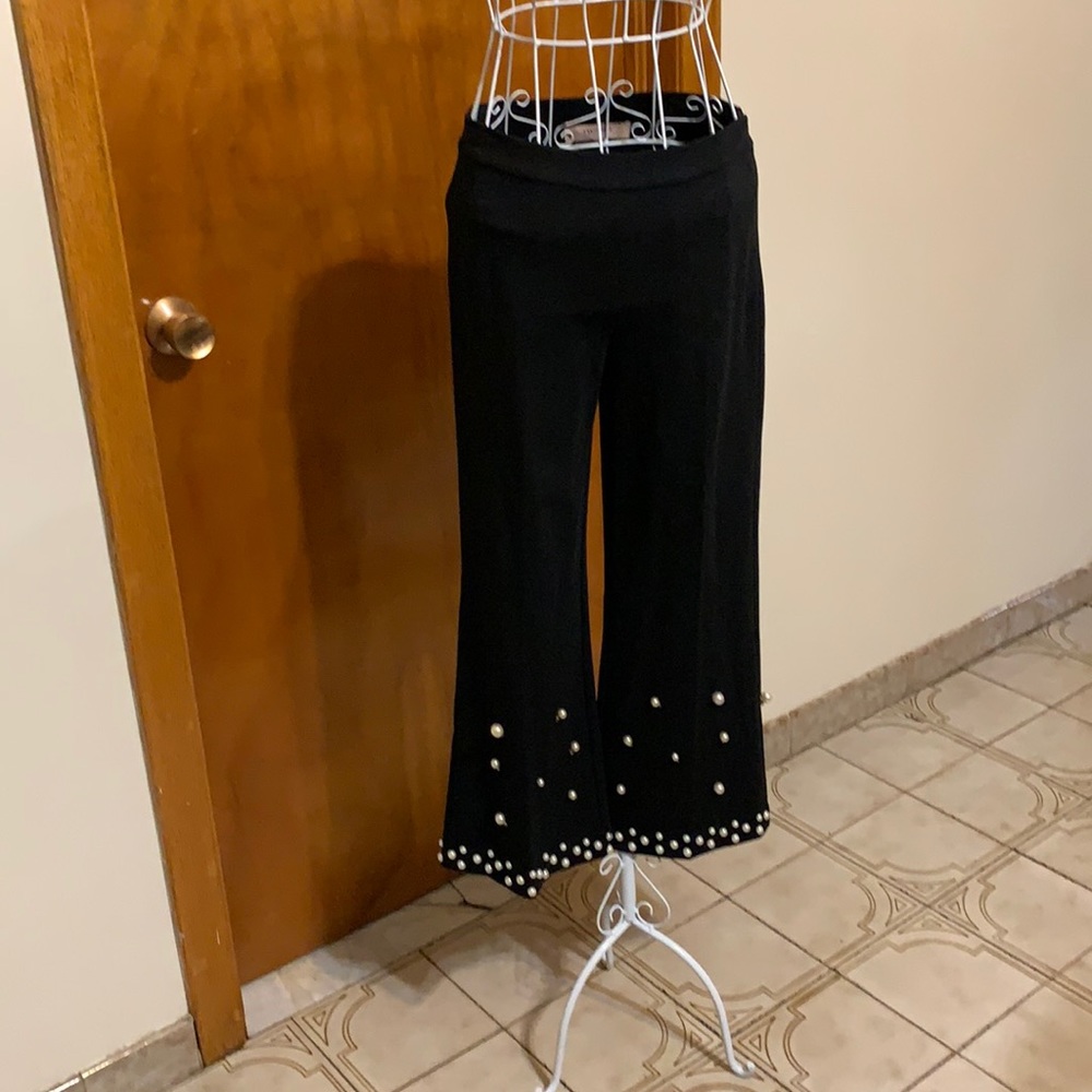 Flared pants with perls